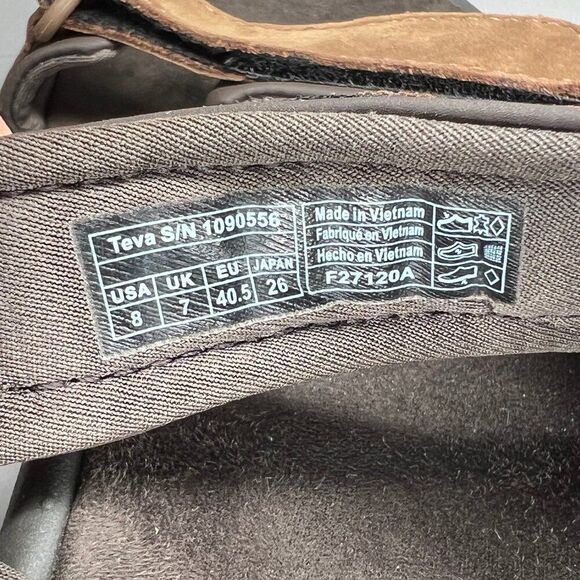 Teva Marston Sandals Men's Size 8 Brown Leather River Active Sport Sandals - Picture 12 of 12